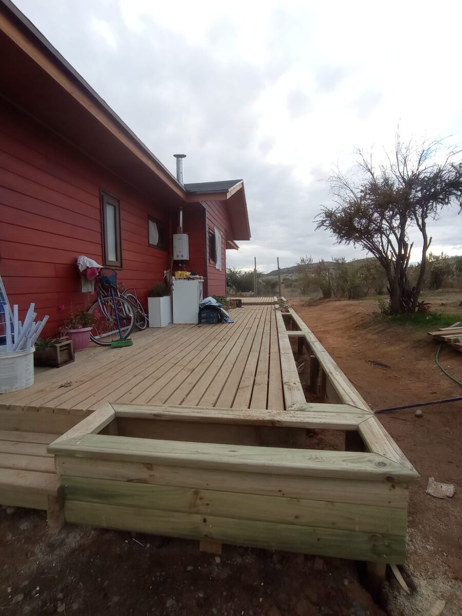 Construcción casa con deck madera Los Ángeles Biobío