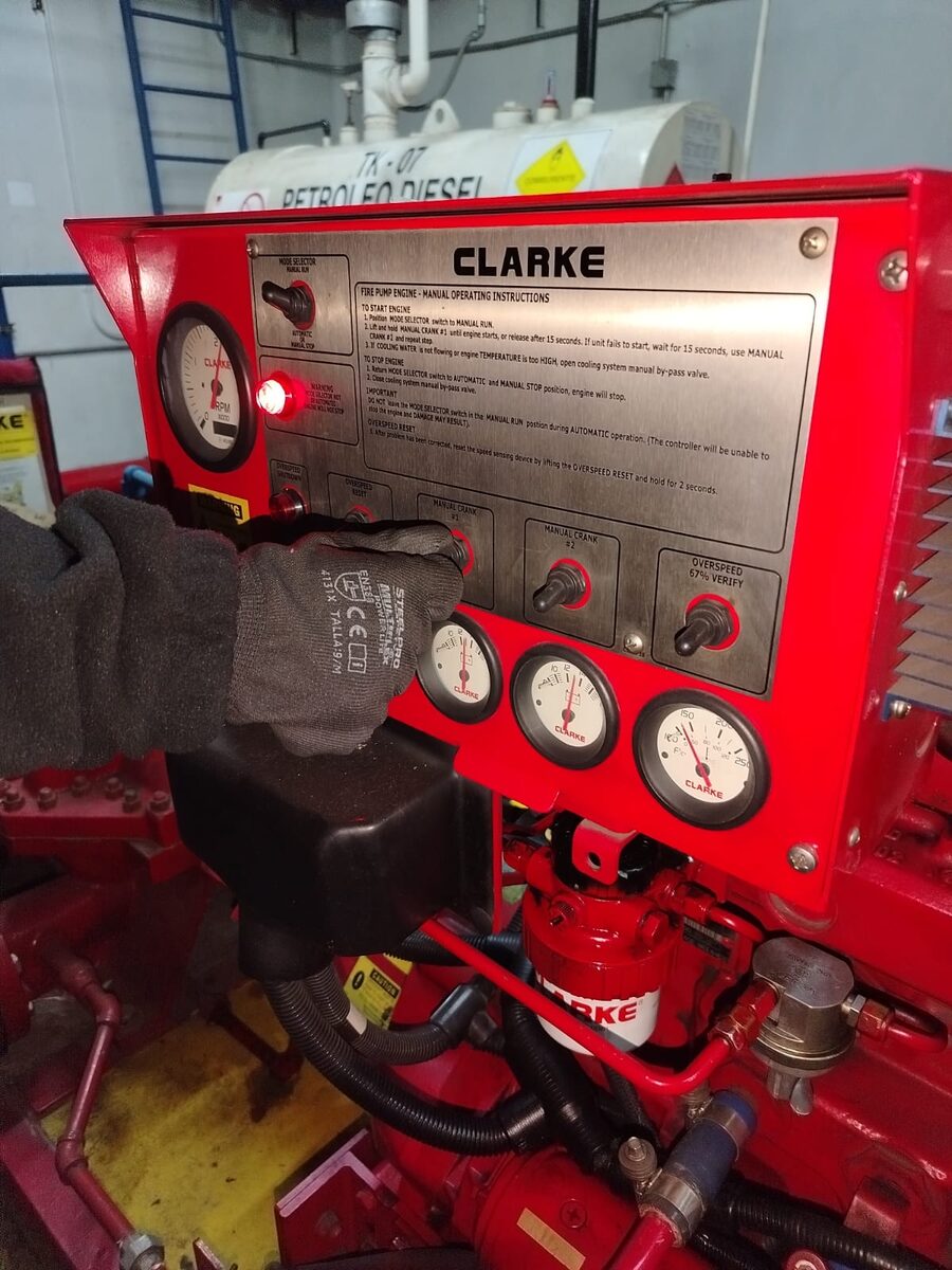 Bomba Clarke sistema contra incendio industrial Biobío Chile